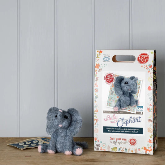 Baby Elephant needle felting kit